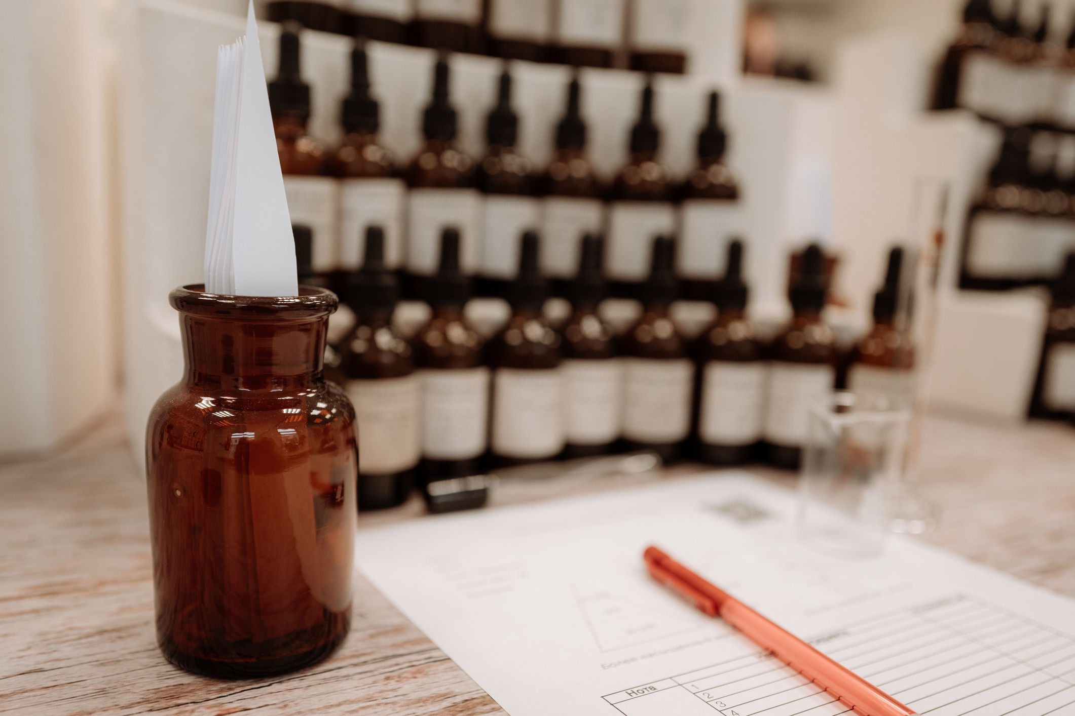 Rituel créatif du parfumeur